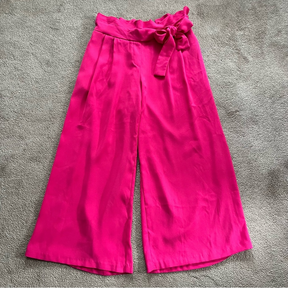 Carolina Belle Montreal Women’s High Rise Paperbag Waist Wide Leg Pants Size 6